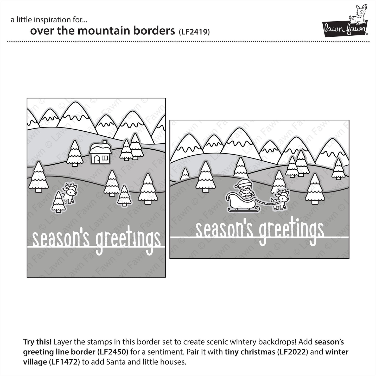 Lawn Fawn - Over The Mountain Borders