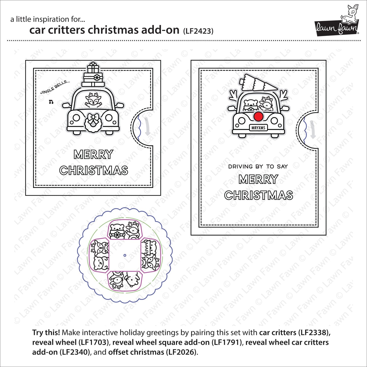 Lawn Fawn - Car Critters Christmas Add-On