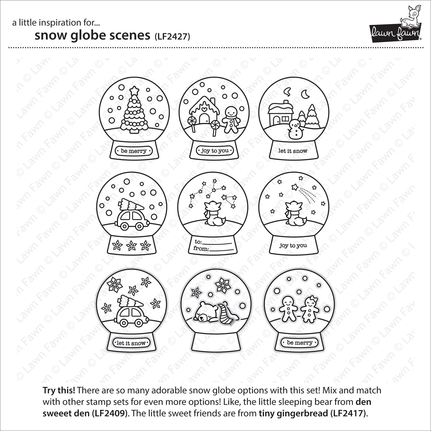Lawn Fawn - Snow Globe Scenes