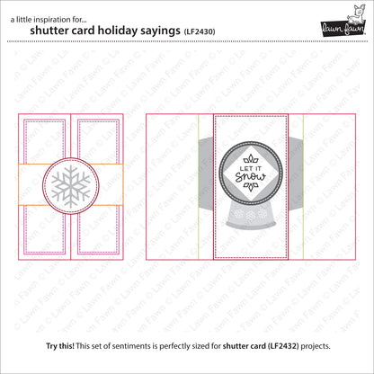Lawn Fawn - Shutter Card Holiday Sayings
