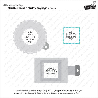 Lawn Fawn - Shutter Card Holiday Sayings
