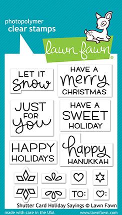 Lawn Fawn - Shutter Card Holiday Sayings