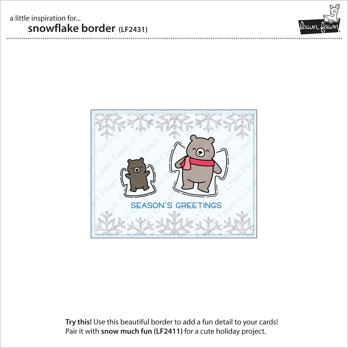 Lawn Fawn - Snowflake Border
