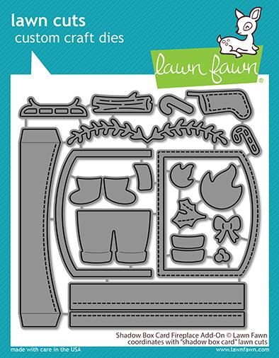 Lawn Fawn - Shadow Box Card Fireplace Add-On