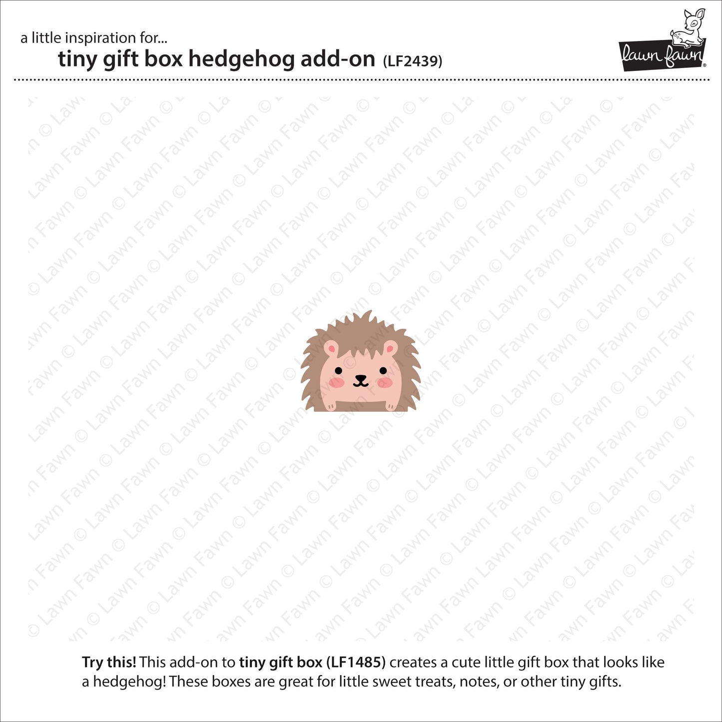 Lawn Fawn - Tiny Gift Box Hedgehog Add-On