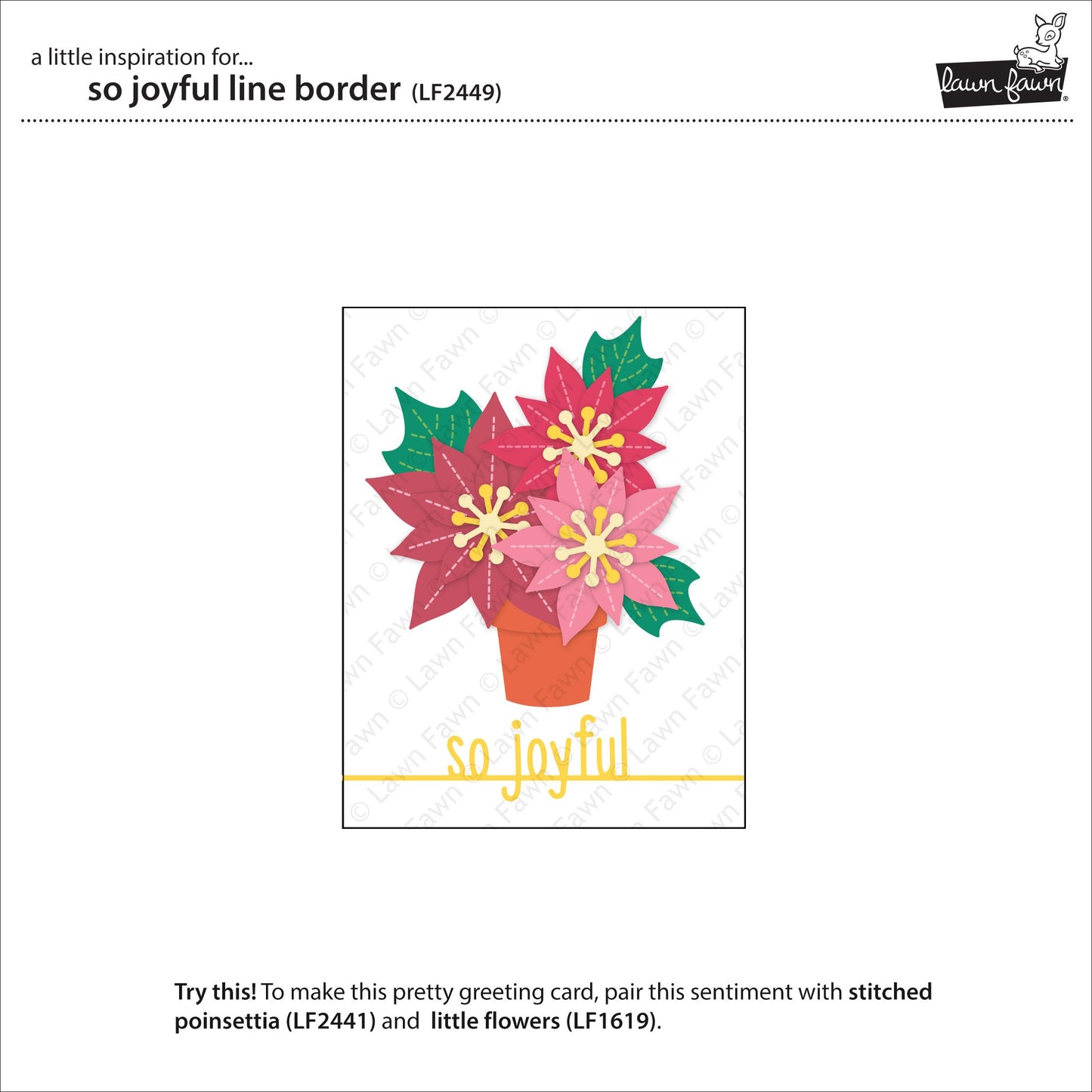 Lawn Fawn - So Joyful Line Border