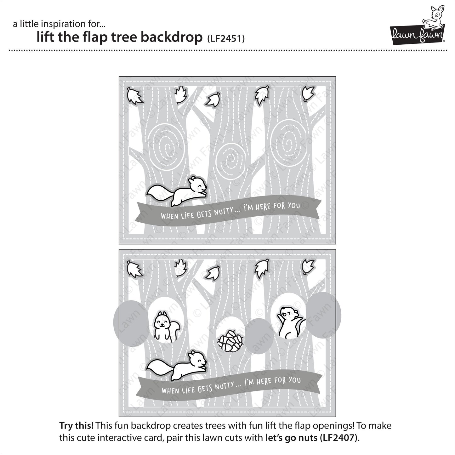 Lawn Fawn - Lift The Flap Tree Backdrop