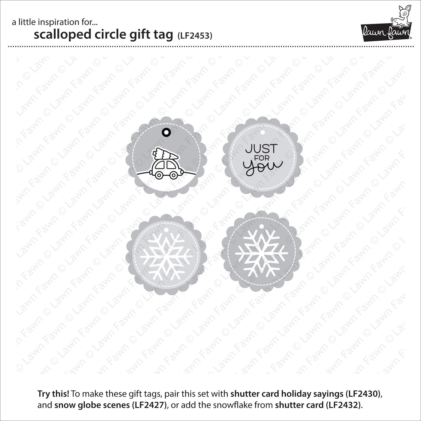 Lawn Fawn - Scalloped Circle Gift Tag