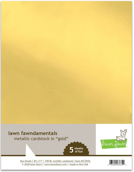 Lawn Fawn - Metallic Cardstock - Gold