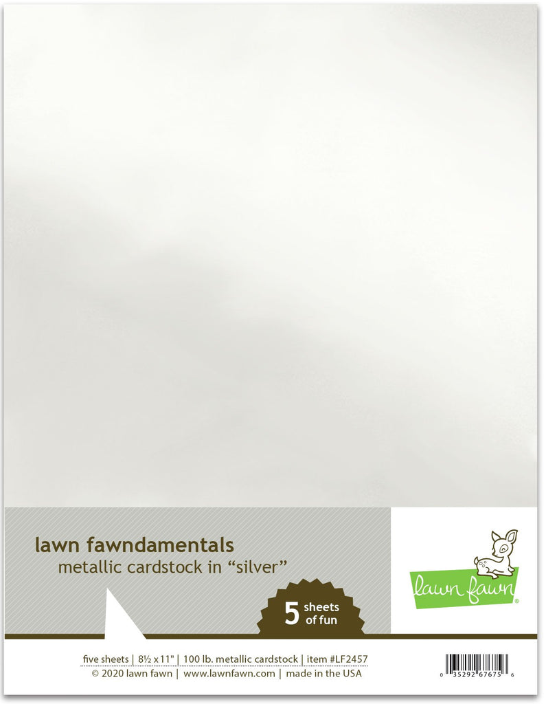 Lawn Fawn - Metallic Cardstock - Silver