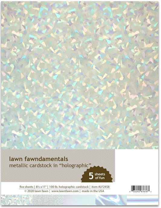 Lawn Fawn - Metallic Cardstock - Holographic