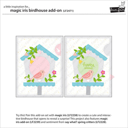 Lawn Fawn - Magic Iris Birdhouse Add-On