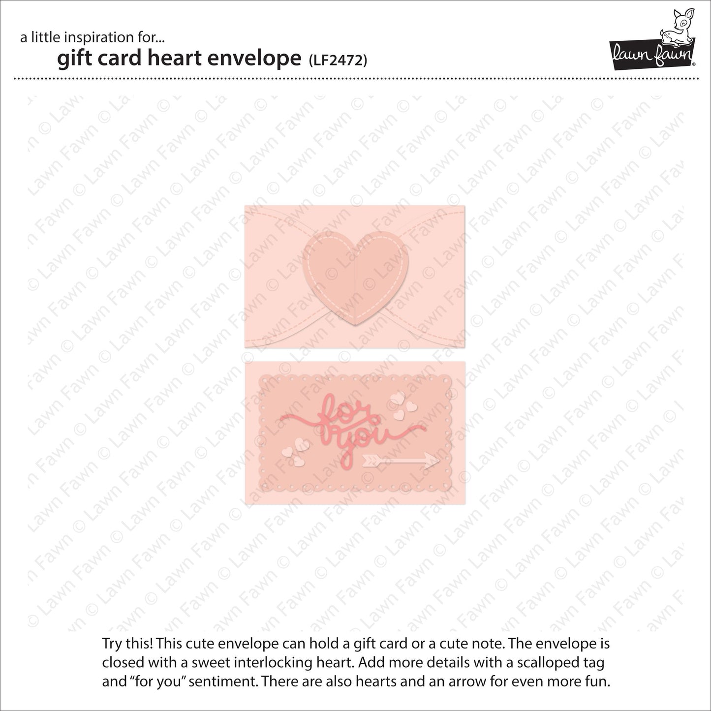 Lawn Fawn - Gift Card Heart Envelope
