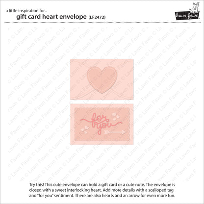 Lawn Fawn - Gift Card Heart Envelope