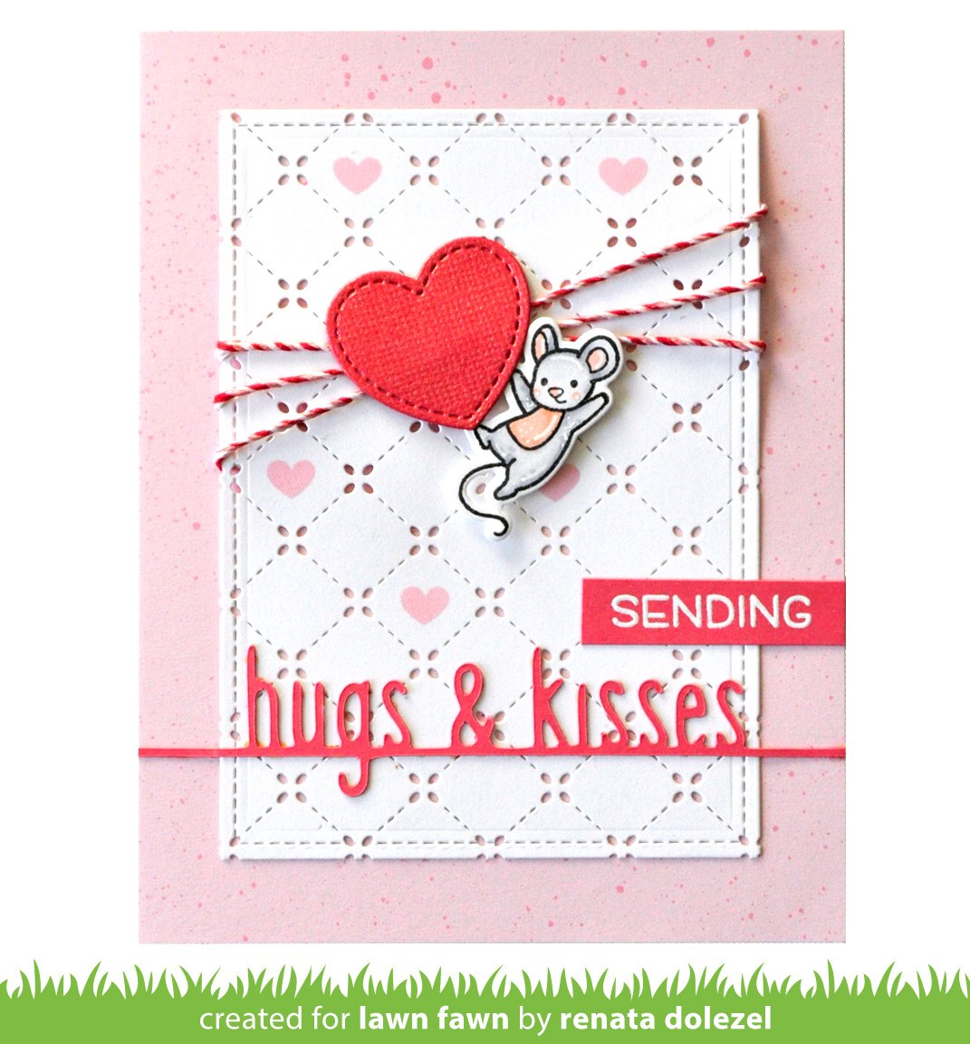 Lawn Fawn - Hugs And Kisses Line Border