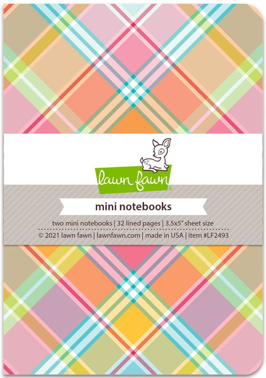 Lawn Fawn - Perfectly Plaid Remix - Mini Notebooks