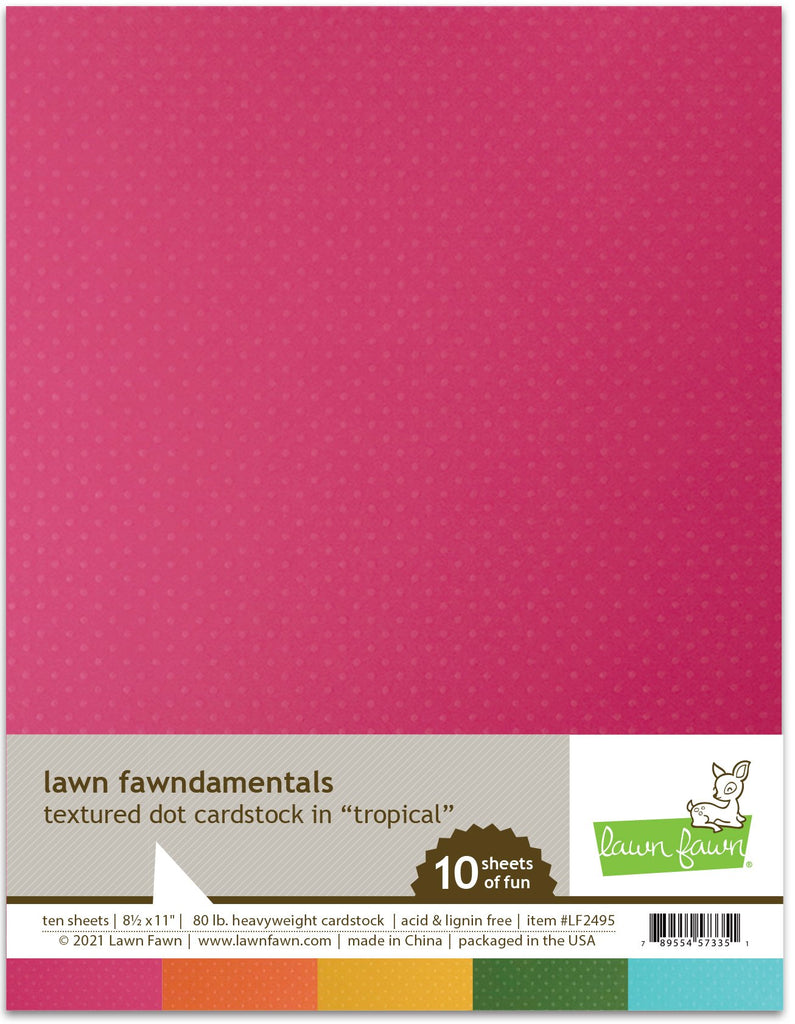 Lawn Fawn - Textured Dot Cardstock - Tropical