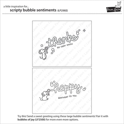 Lawn Fawn - Scripty Bubble Sentiments