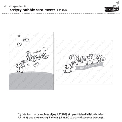 Lawn Fawn - Scripty Bubble Sentiments