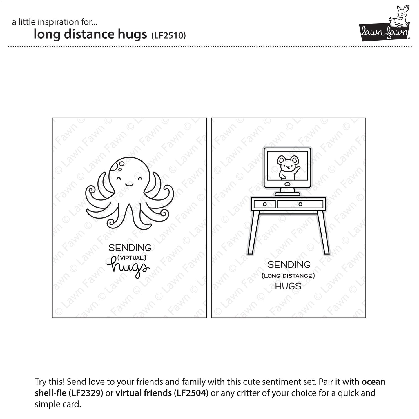 Lawn Fawn - Long Distance Hugs