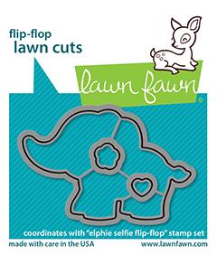 Lawn Fawn - Elphie Selfie Flip-Flop - Lawn Cuts