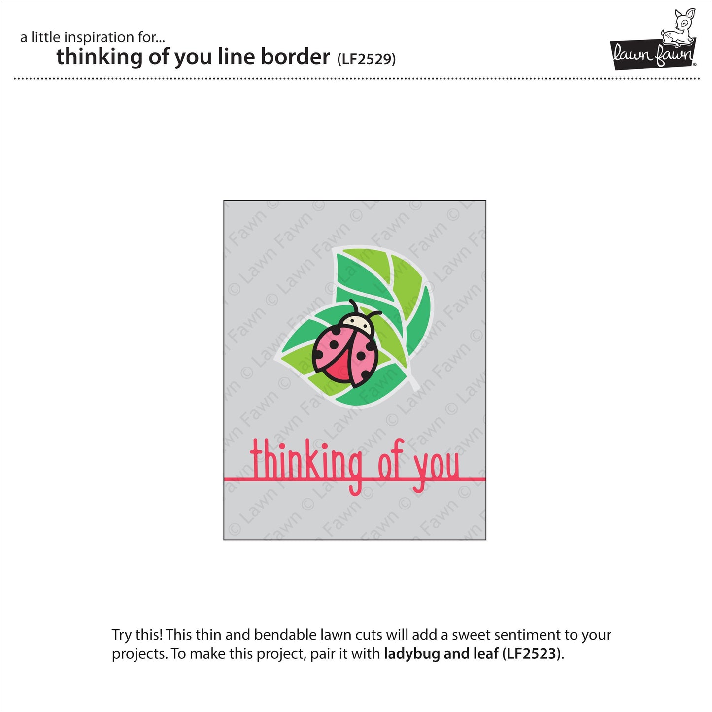 Lawn Fawn - Thinking Of You Line Border