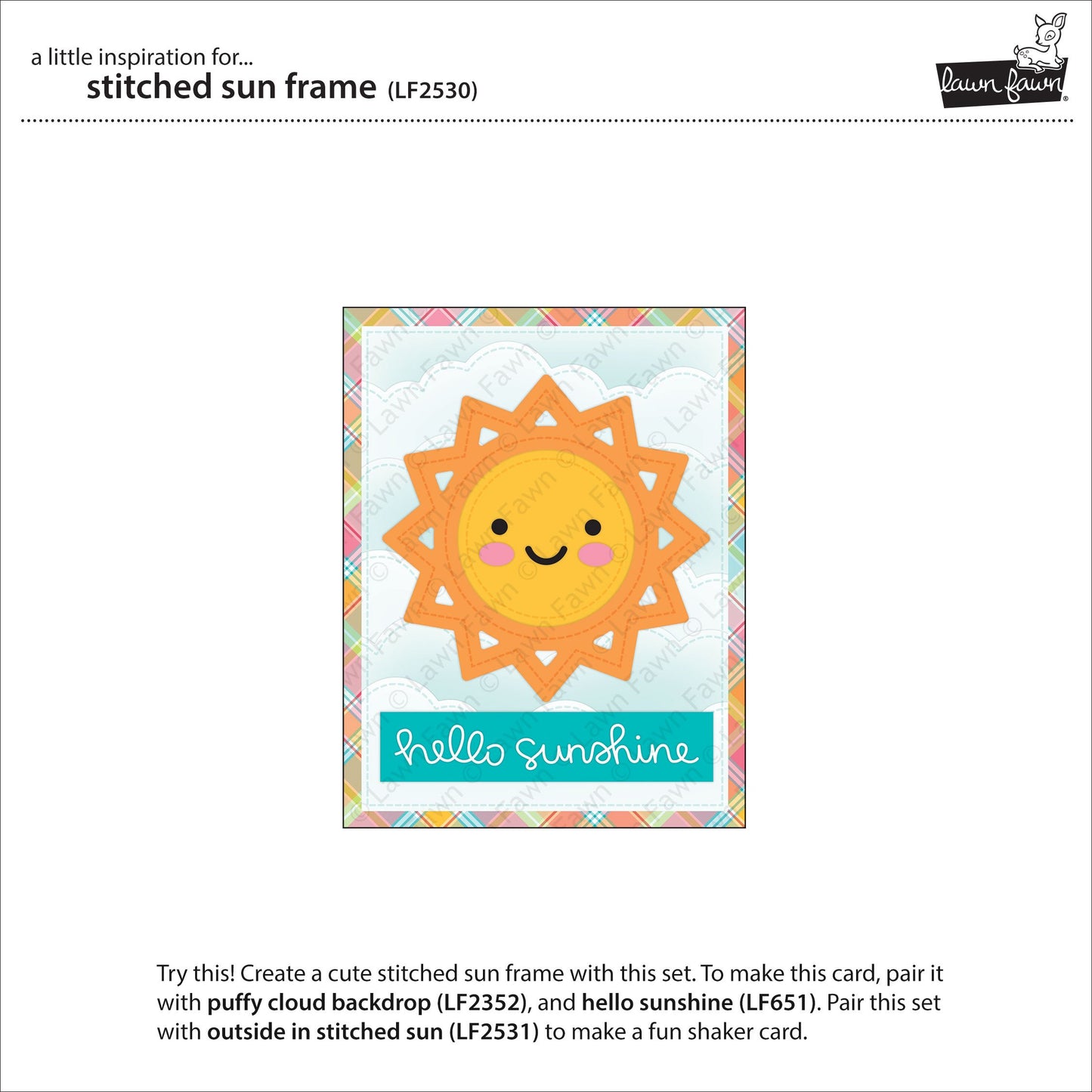 Lawn Fawn - Stitched Sun Frame