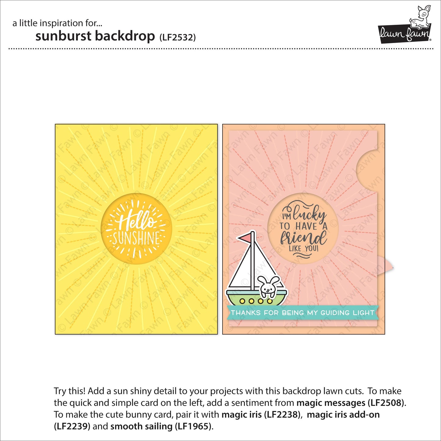 Lawn Fawn - Sunburst Backdrop