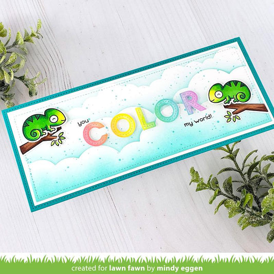Lawn Fawn - Slimline Cloudy Stencils (2pcs)