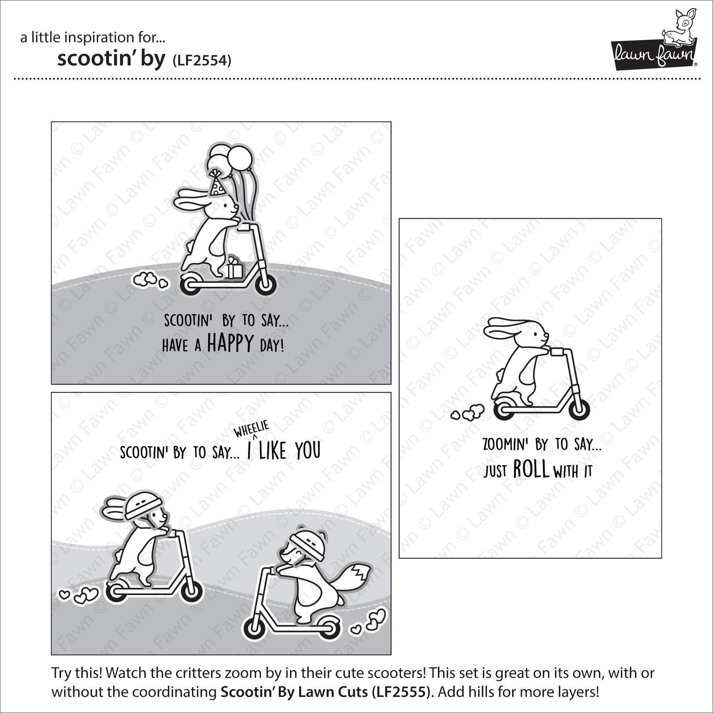 Lawn Fawn - Scootin' By