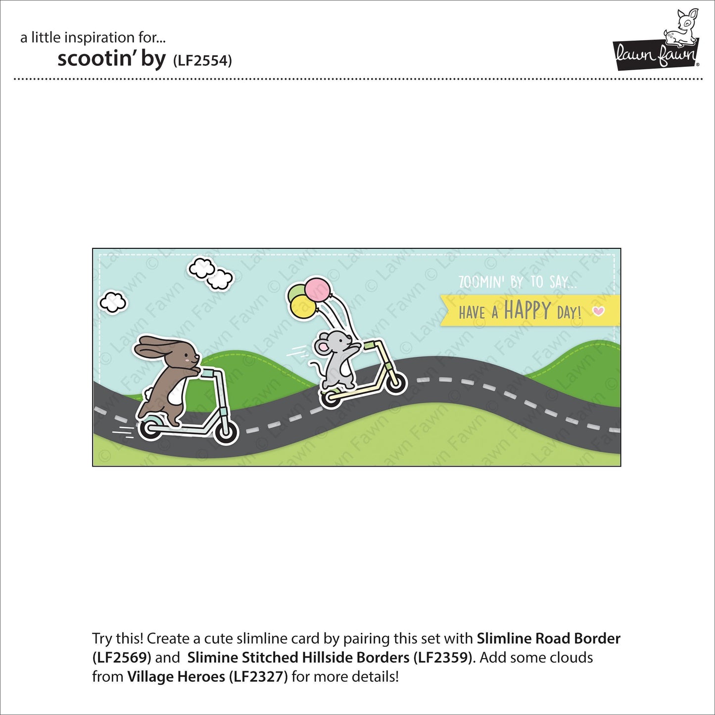 Lawn Fawn - Scootin' By