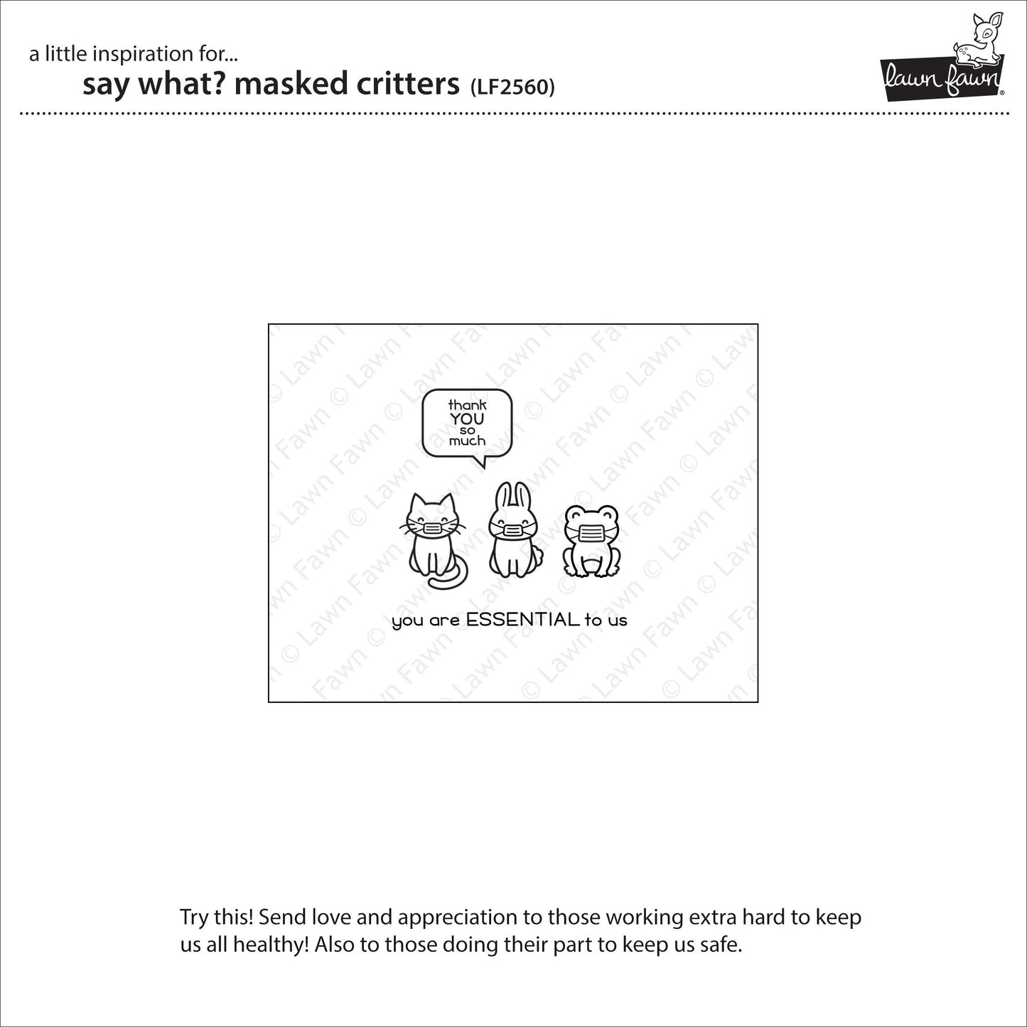 Lawn Fawn - Say What? Masked Critters