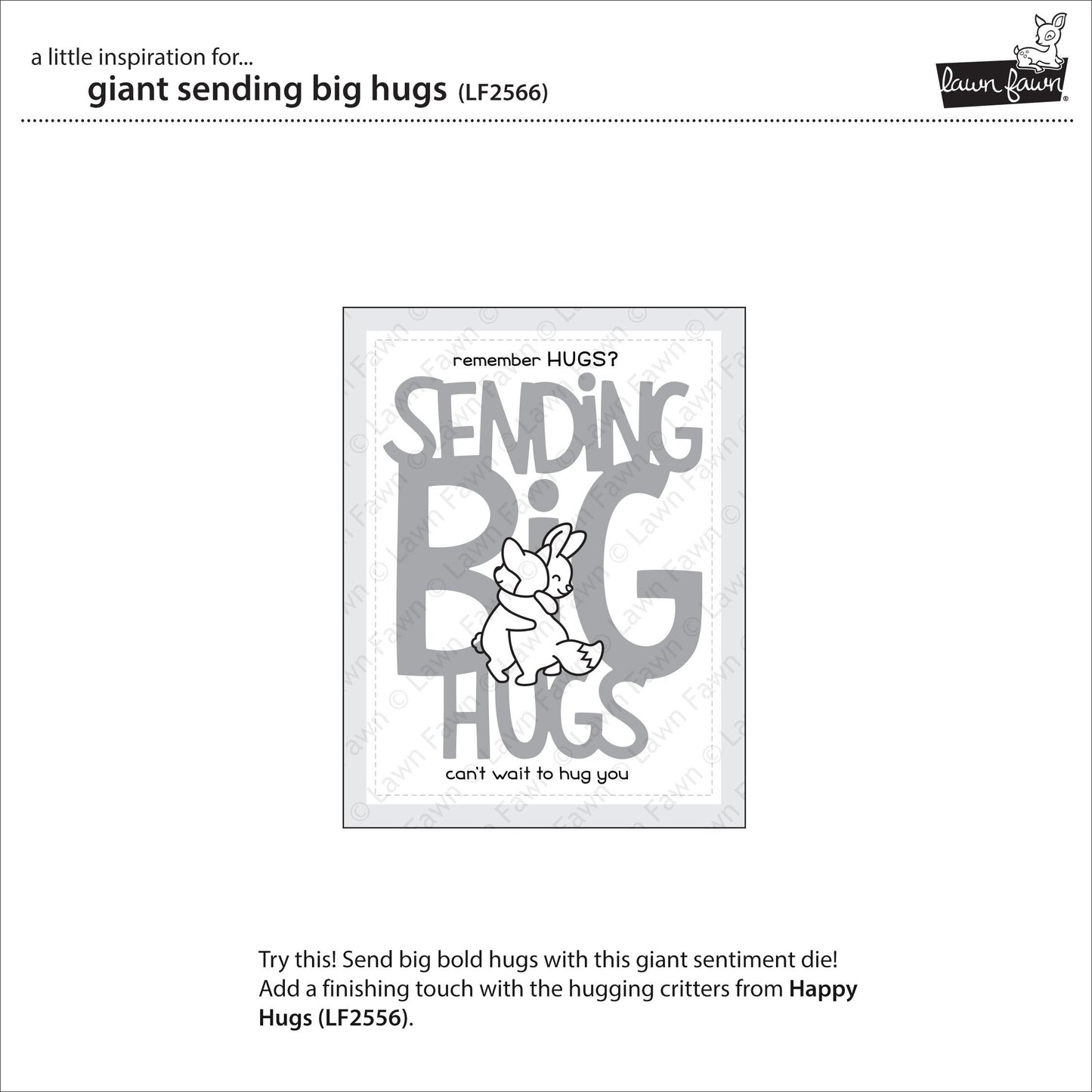 Lawn Fawn - Giant Sending Big Hugs