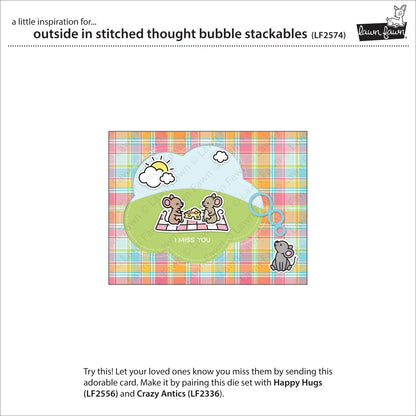 Lawn Fawn - Outside In Stitched Thought Bubble Stackables