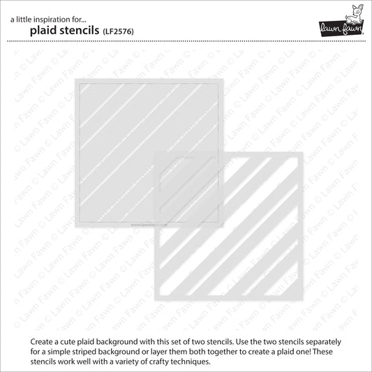 Lawn Fawn - Plaid Stencils (2pcs)