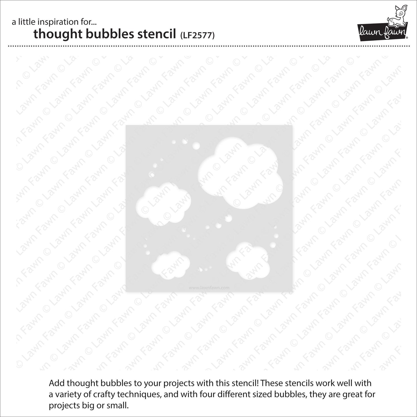 Lawn Fawn - Thought Bubbles Stencil