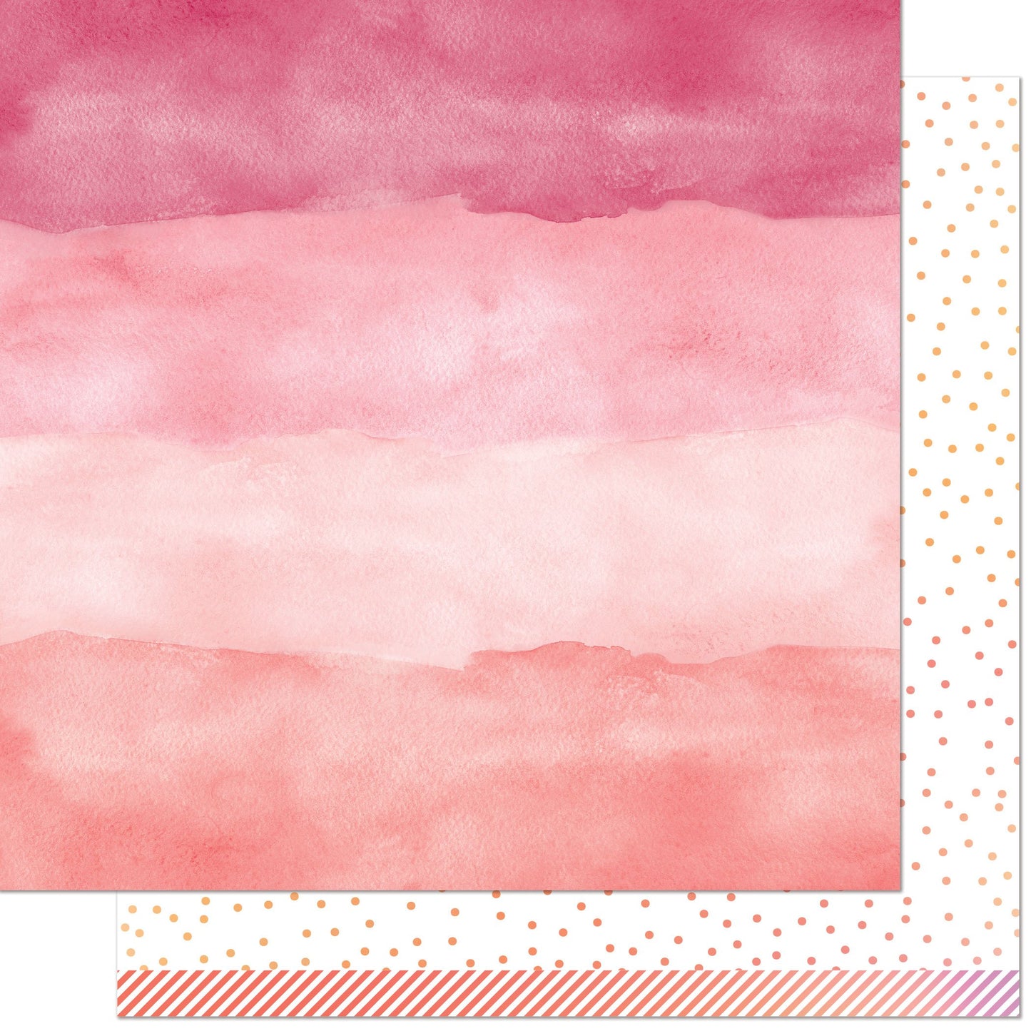 Lawn Fawn - Watercolor Wishes Rainbow - Rose Quartz 12x12"
