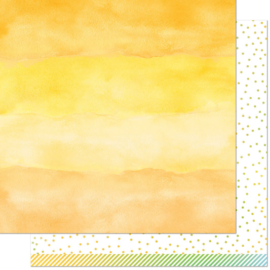 Lawn Fawn - Watercolor Wishes Rainbow - Citrine 12x12"