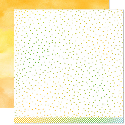 Lawn Fawn - Watercolor Wishes Rainbow - Citrine 12x12"