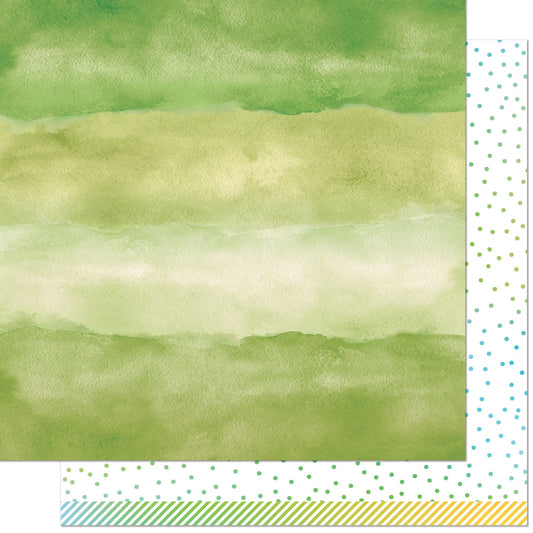 Lawn Fawn - Watercolor Wishes Emerald 12x12"