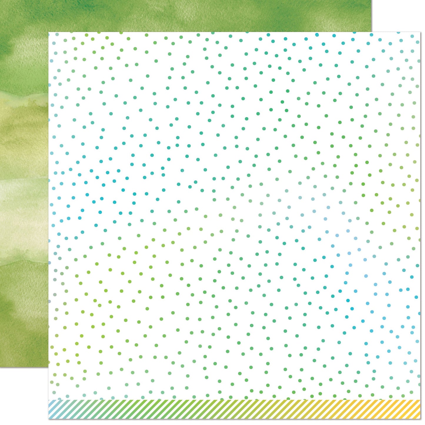 Lawn Fawn - Watercolor Wishes Emerald 12x12"