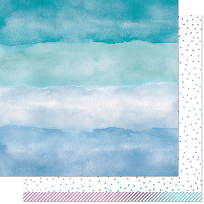 Lawn Fawn - Watercolor Wishes Rainbow - Larimar 12x12"