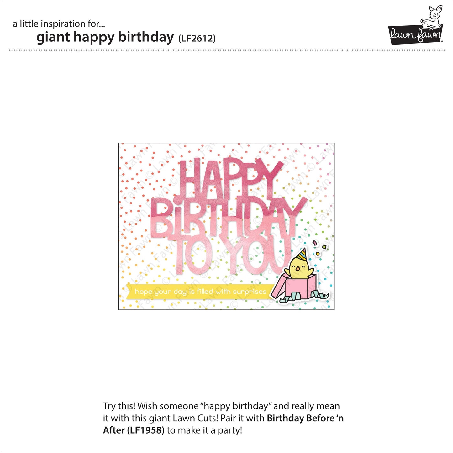 Lawn Fawn - Giant Happy Birthday To You