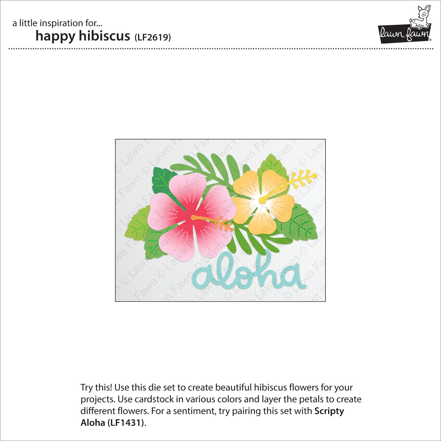 Lawn Fawn - Happy Hibiscus