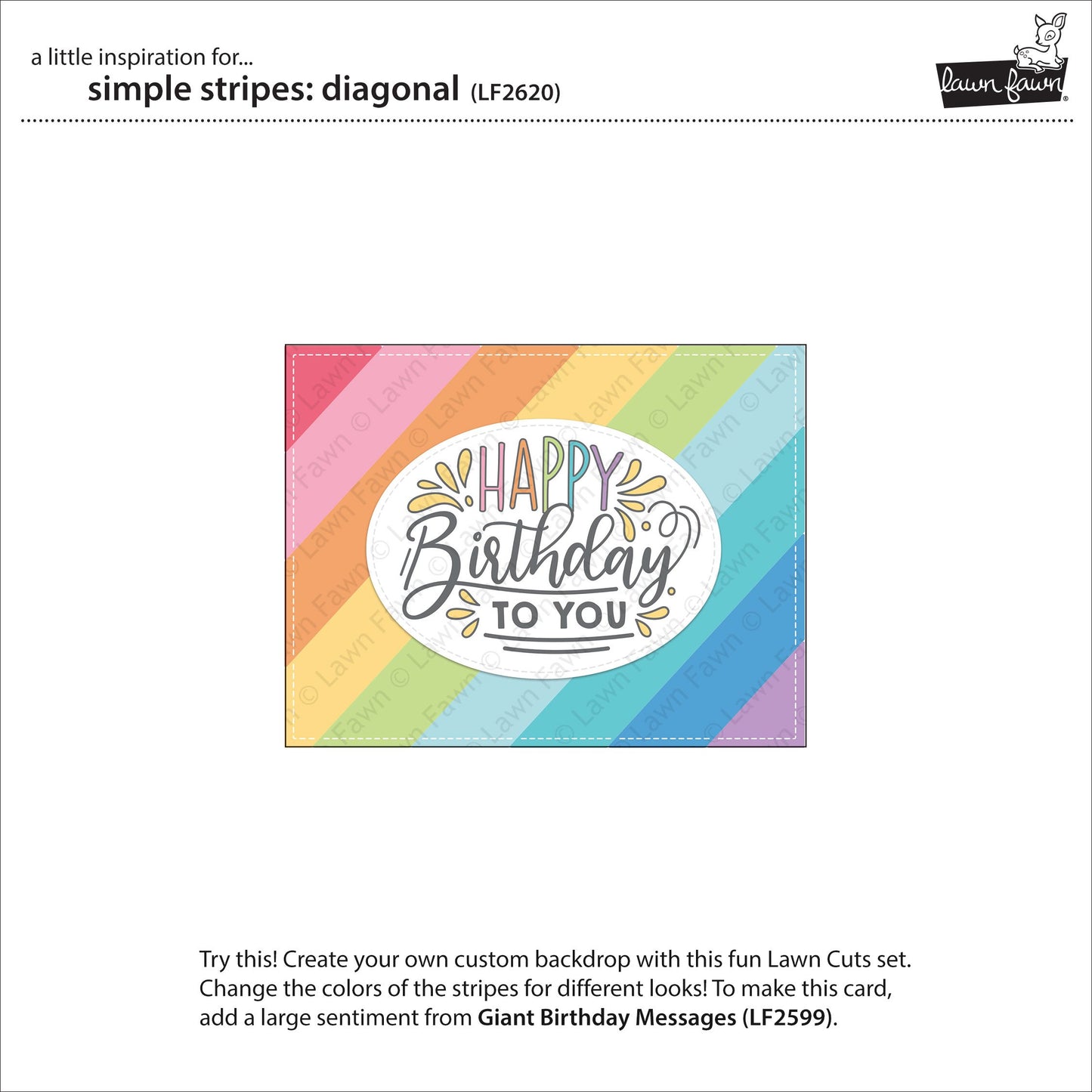Lawn Fawn - Simple Stripes: Diagonal