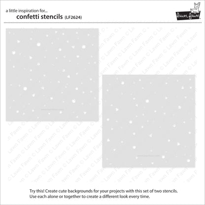 Lawn Fawn - Confetti Stencils (2pcs)