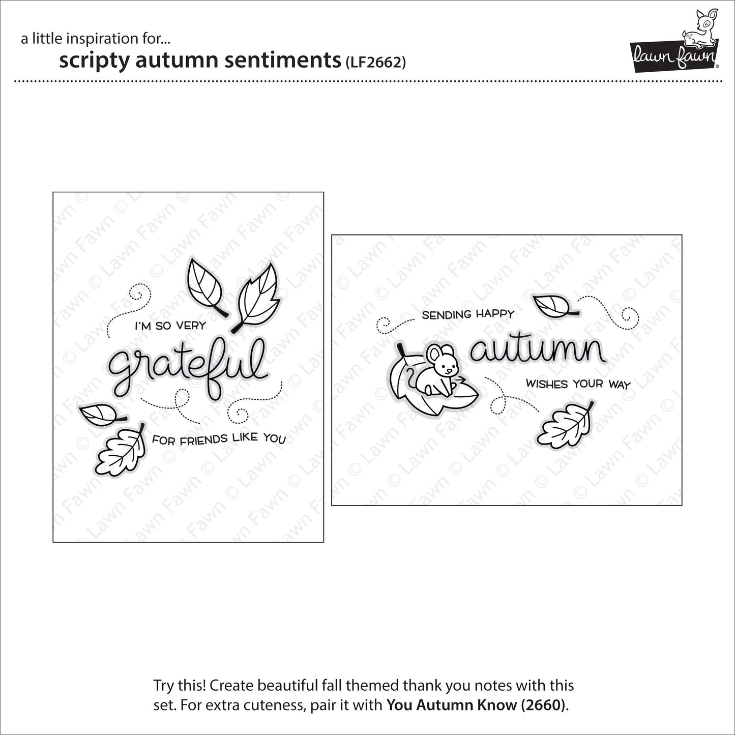 Lawn Fawn - Scripty Autumn Sentiments