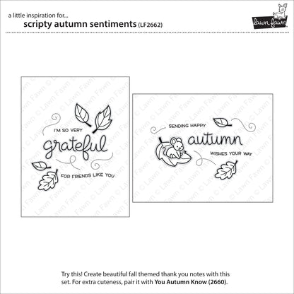 Lawn Fawn - Scripty Autumn Sentiments
