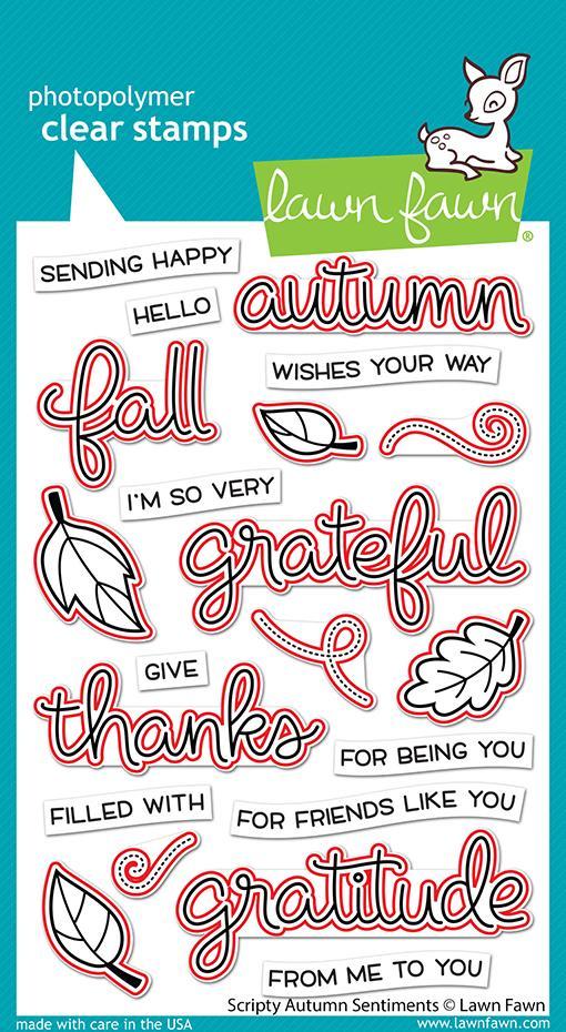 Lawn Fawn - Scripty Autumn Sentiments Lawn Cuts