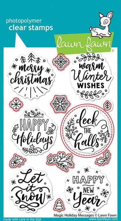 Lawn Fawn - Magic Holiday Messages Lawn Cuts